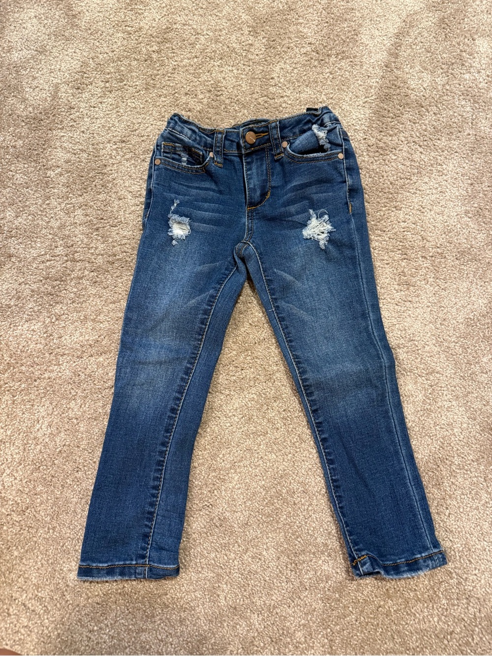 Joes Distressed Dark Blue Denim Jeans